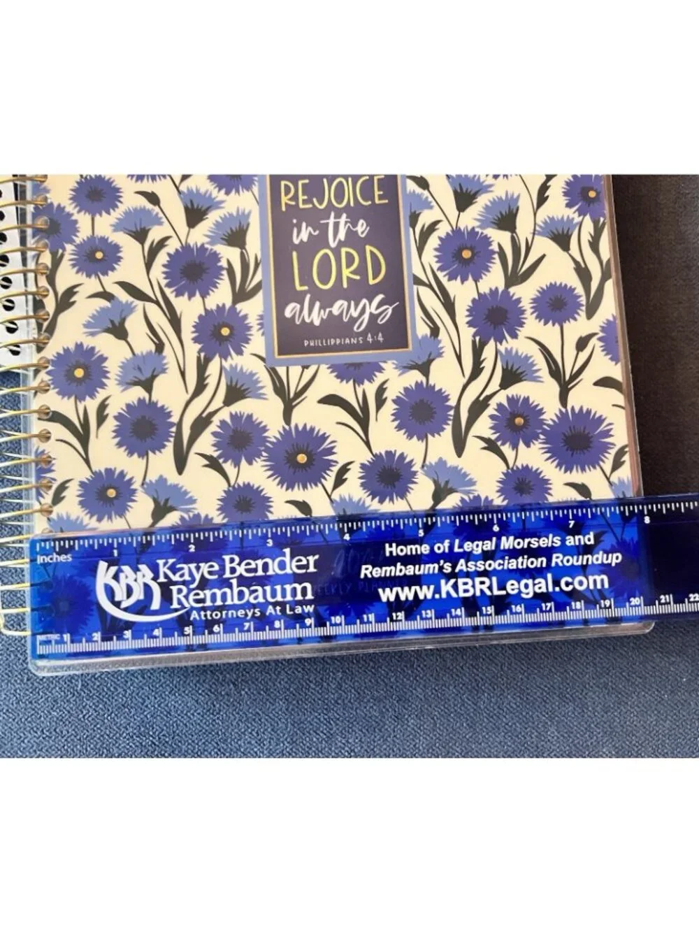 17 Month Daily Month Planner Scripture Phil 4:4 Blue Weekly Planning 2026-27 NEW
